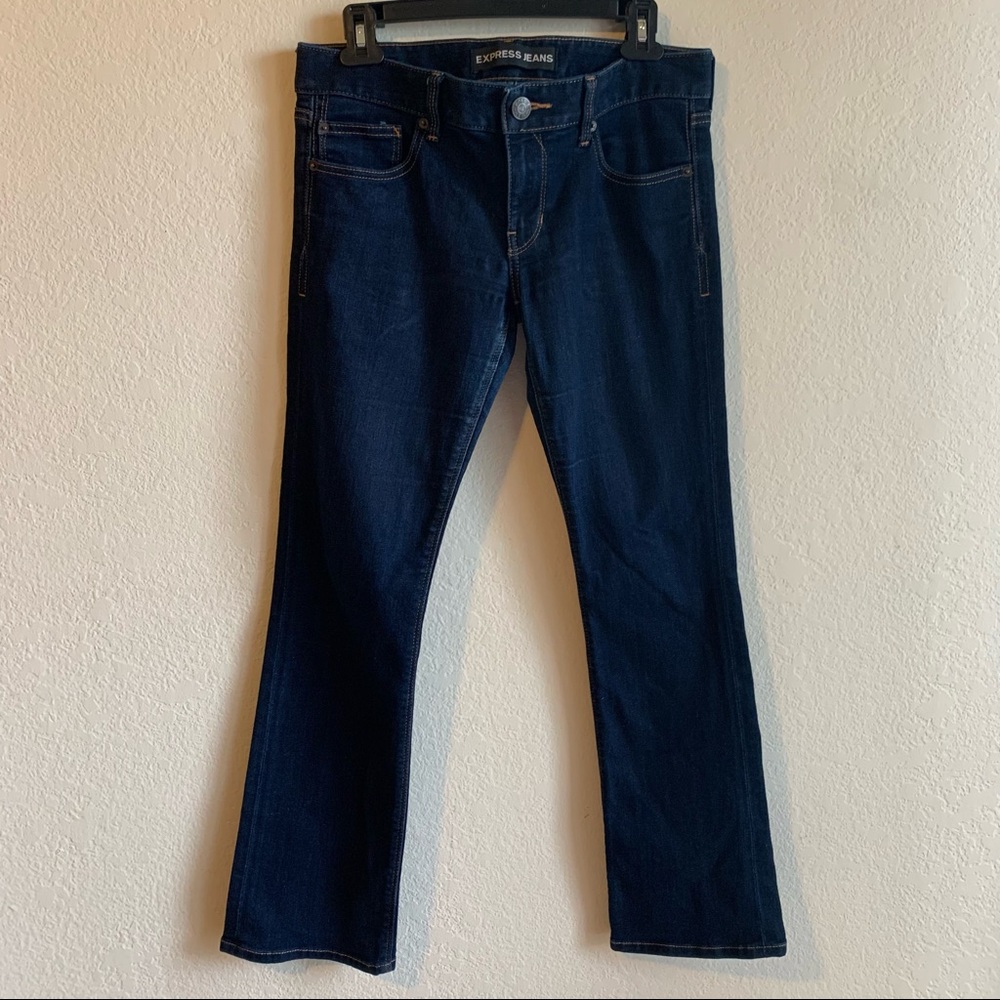 Express Barely Boot Low Rise Women's Jeans in 4 short